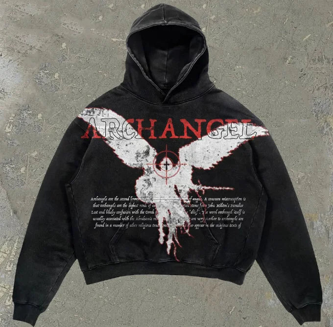 Skull Rap Graphic Cotton Hoodie