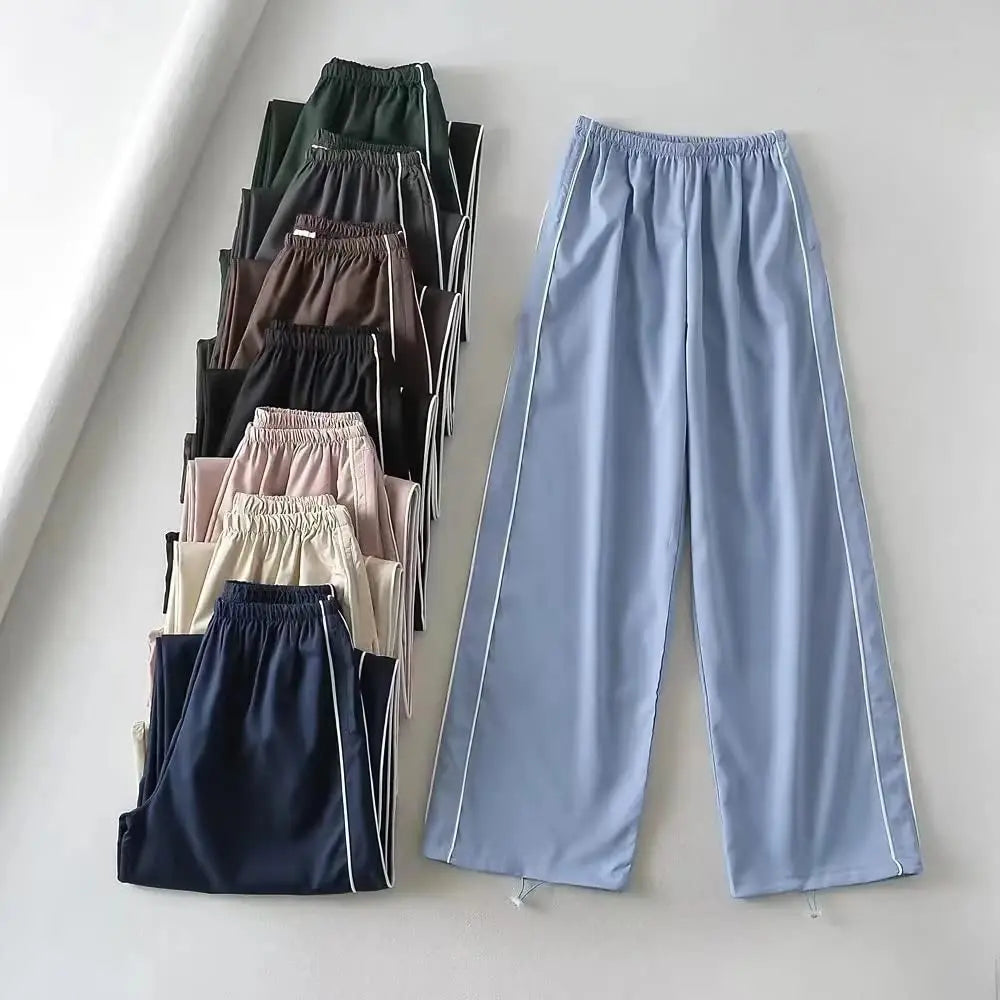 Loose Y2K Baggy Cargo Drawstring Elastic Low Waist Sweatpants