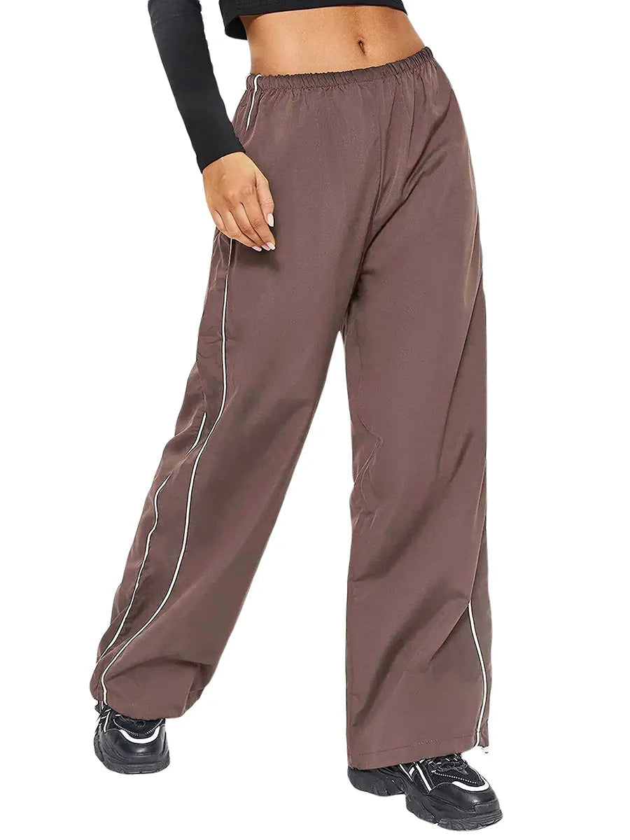 Loose Y2K Baggy Cargo Drawstring Elastic Low Waist Sweatpants