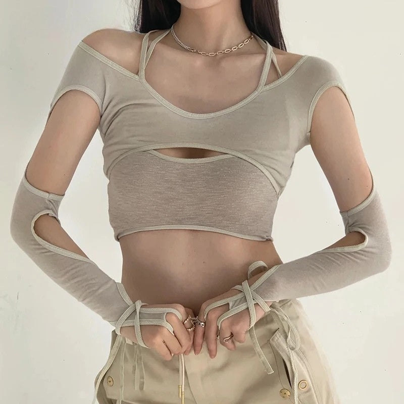 Y2K Cut Out Crop Top