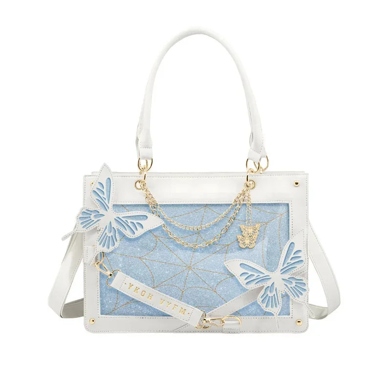 Vintage Gothic DIY Labyrinth Transparent Shoulder Ita Bag - Fashionpara