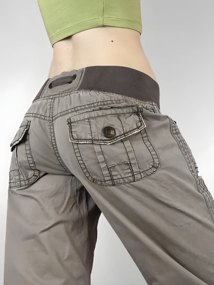Y2K Low Waist Drawstring Pants
