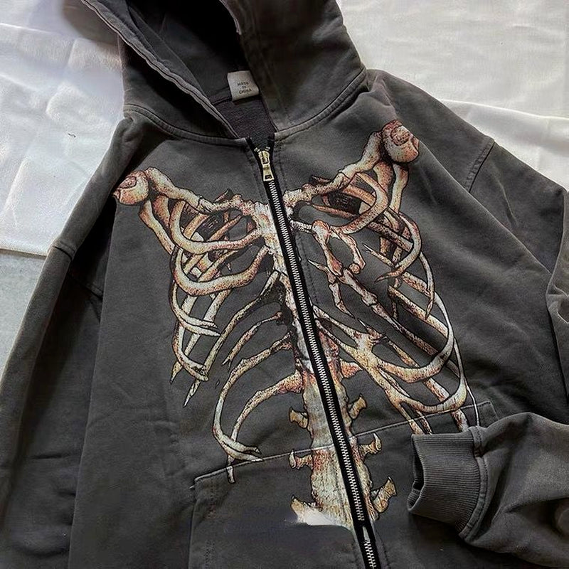 Cool Monochrome Dark Goth Hoodie 4