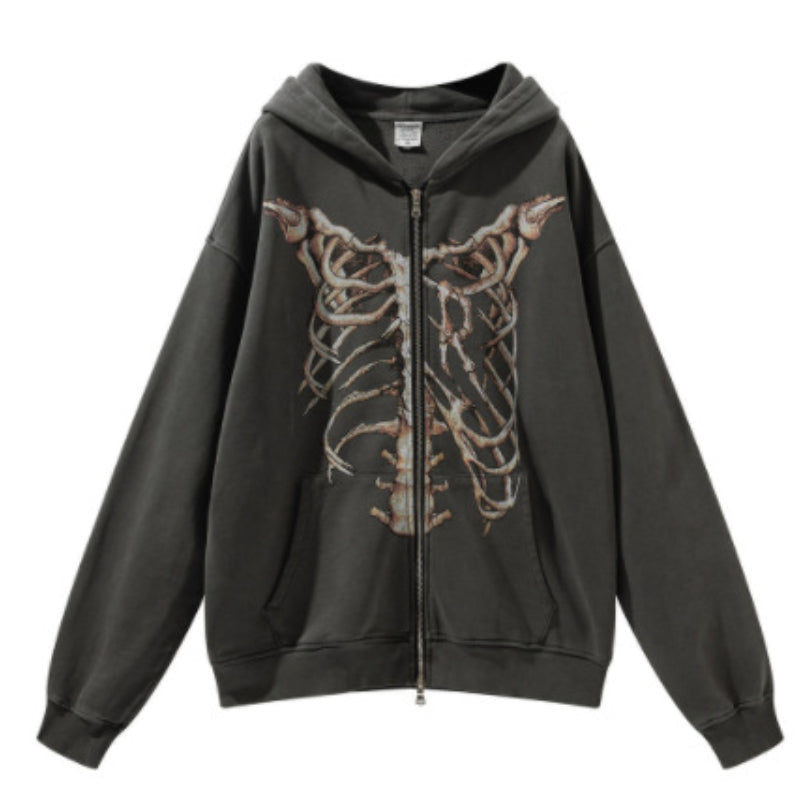 Cool Monochrome Dark Goth Hoodie 7
