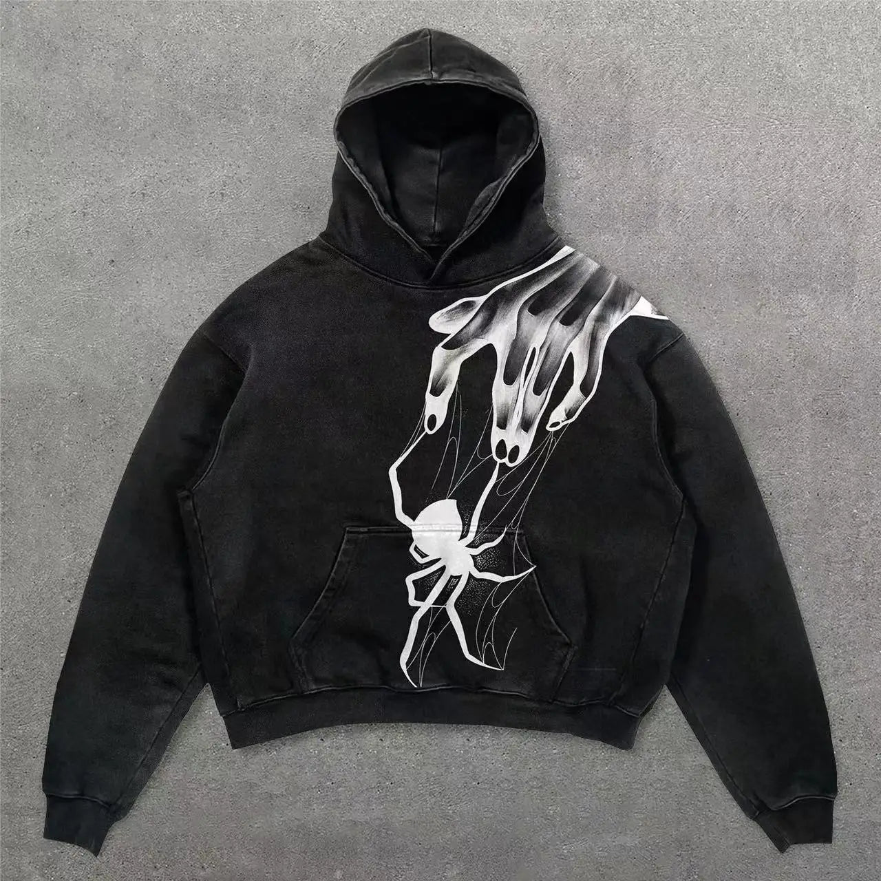 Retro Punk Printed Hoodie
