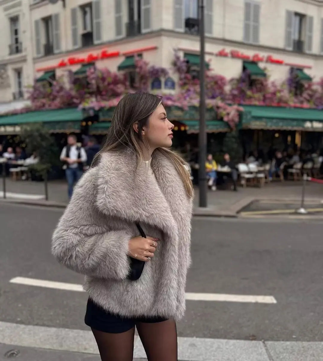 Faux Fur Oversized Fashion Thick Warm Casual Elegant Coats - Fashionpara