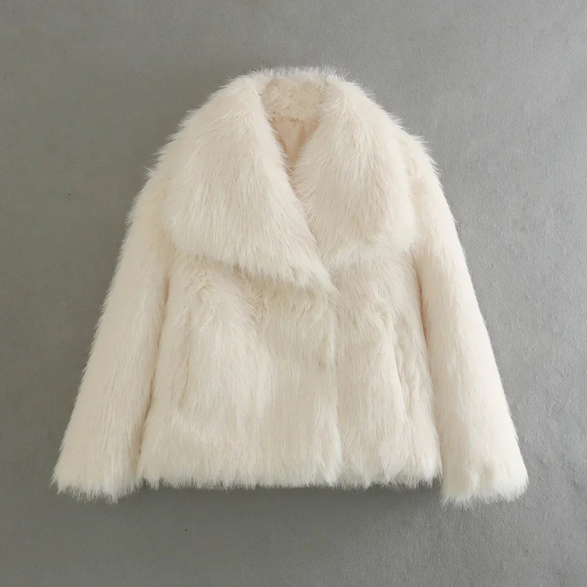 Faux Fur Oversized Fashion Thick Warm Casual Elegant Coats - Fashionpara