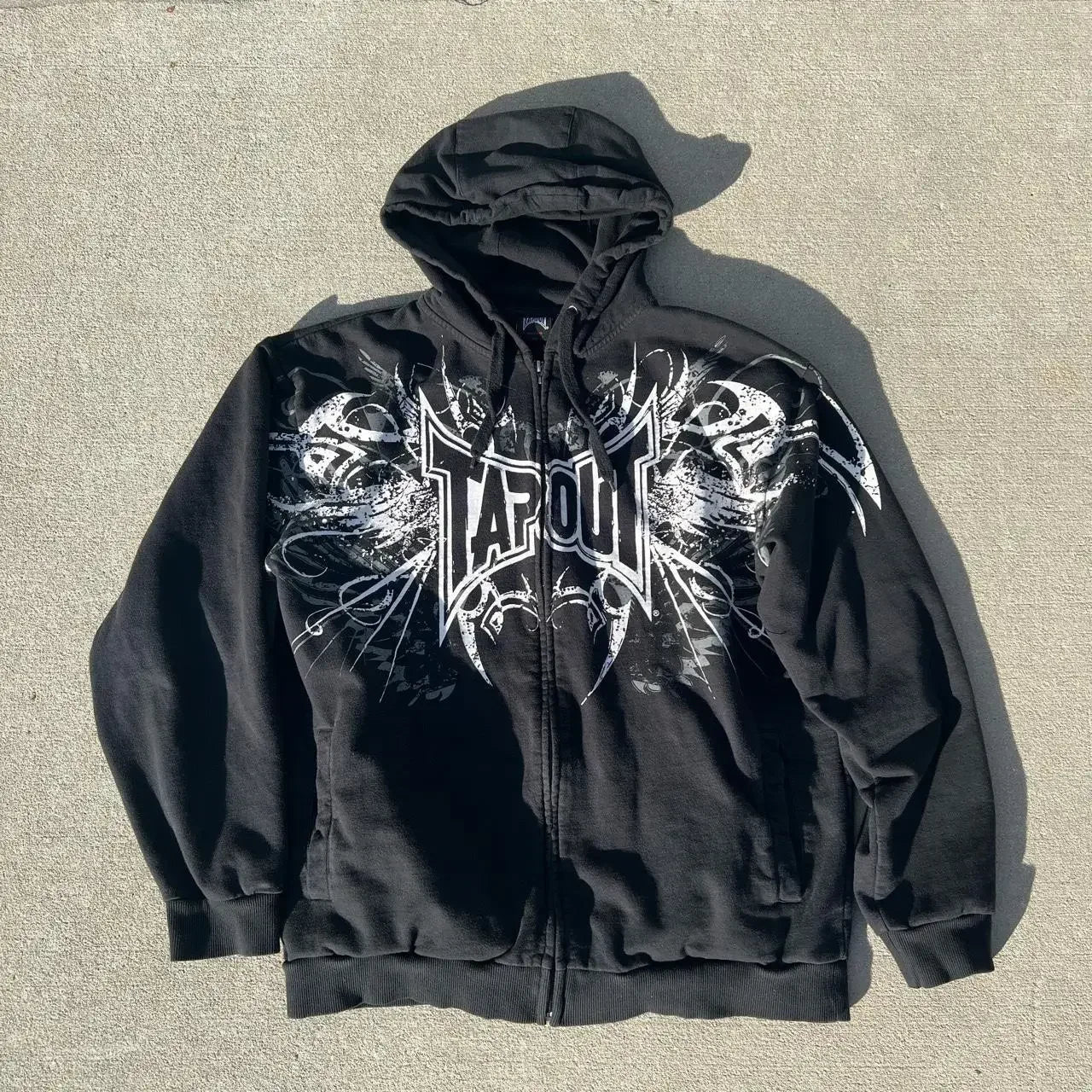 Skull Graphic Zipper Hoodie