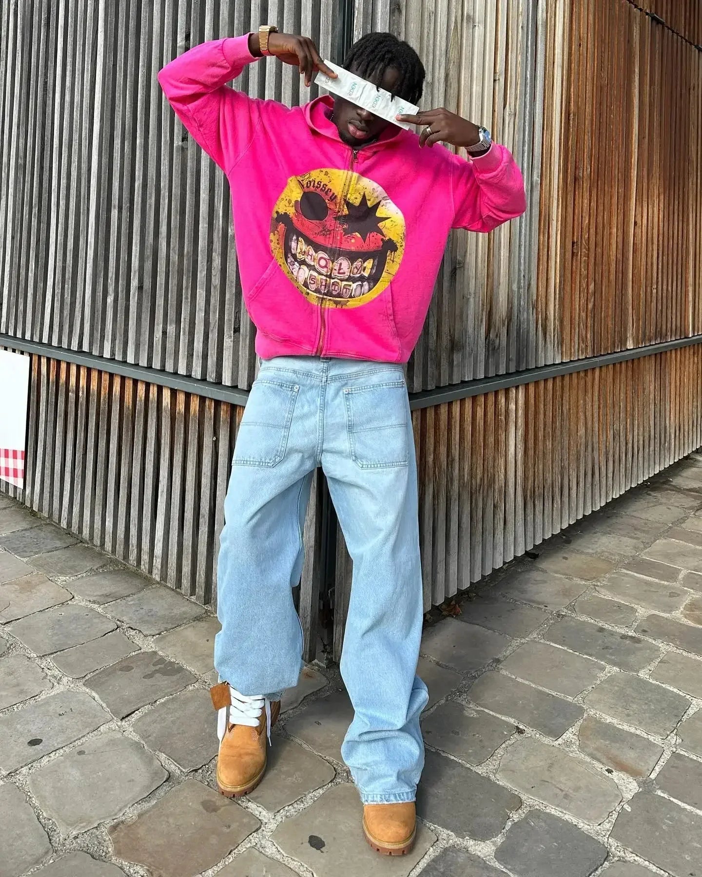 Cartoon Pattern Zipper Hoodie