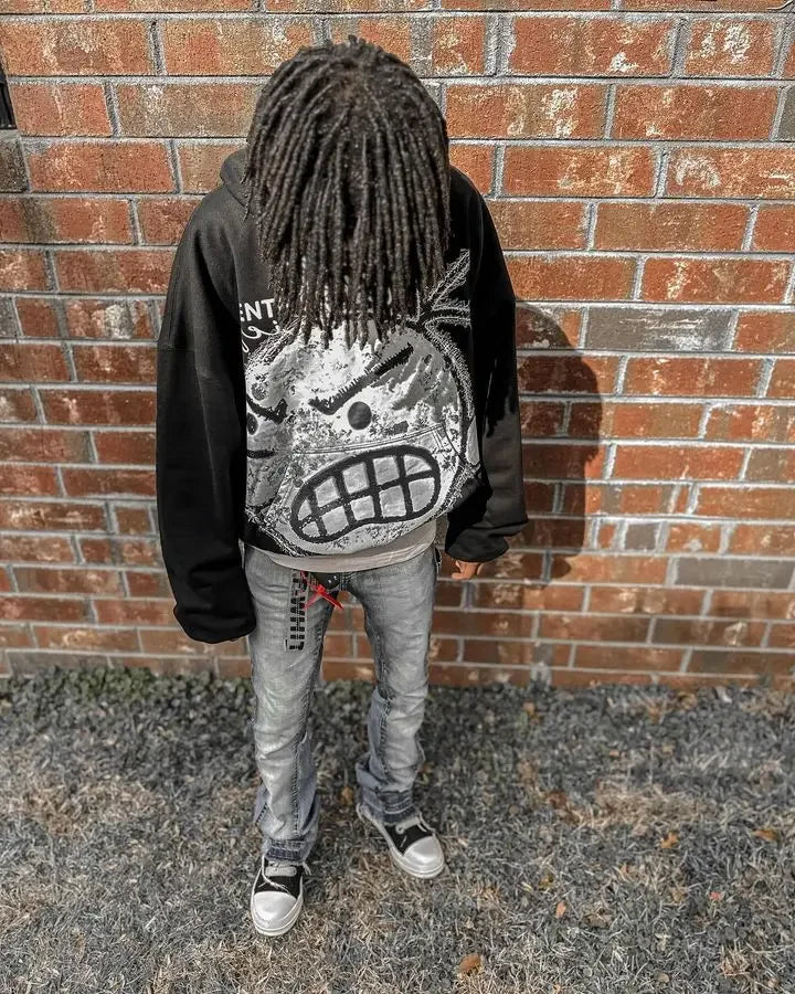 Cartoon Pattern Printed Hoodie