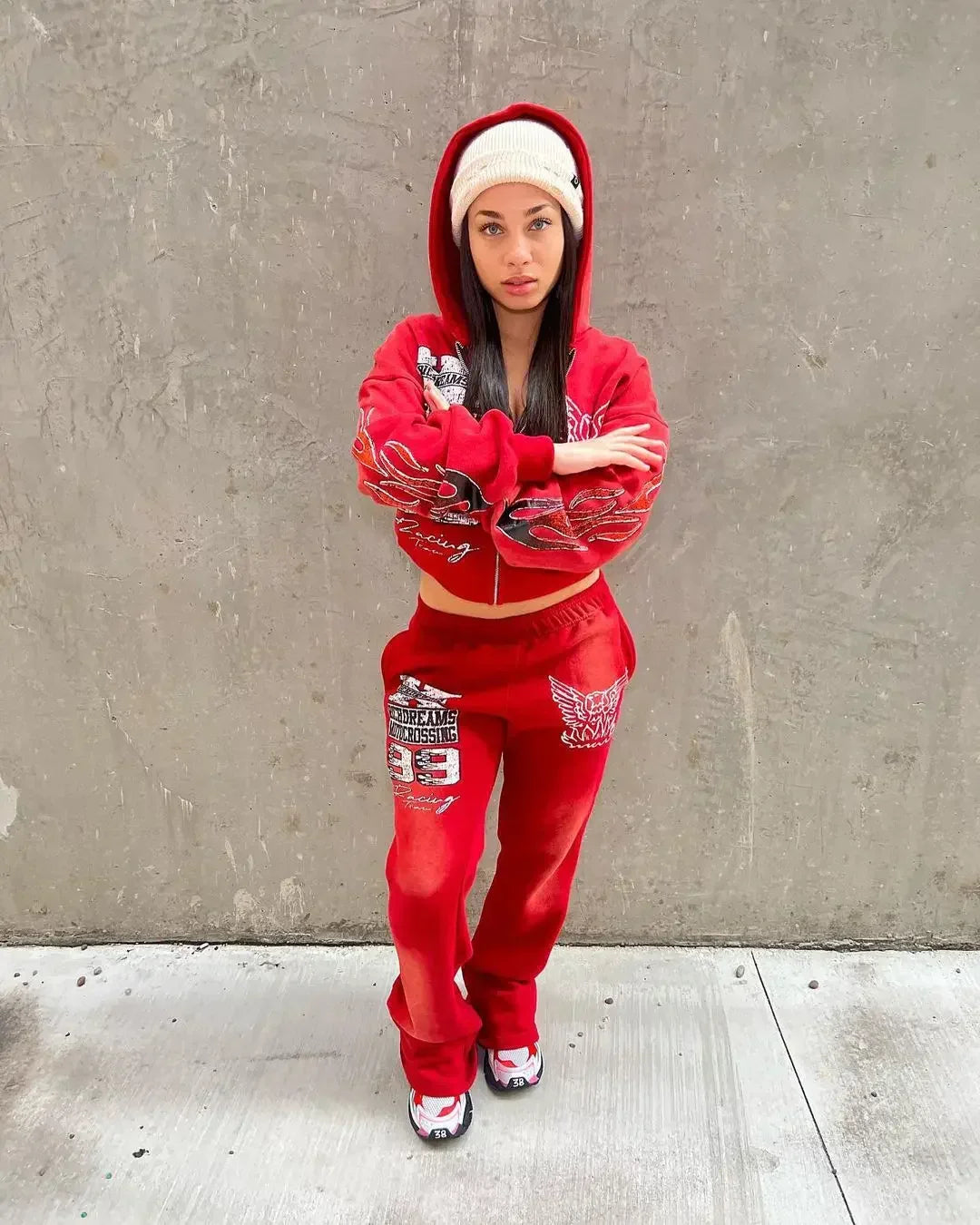 Letter Printed Hip-Hop Hoodie