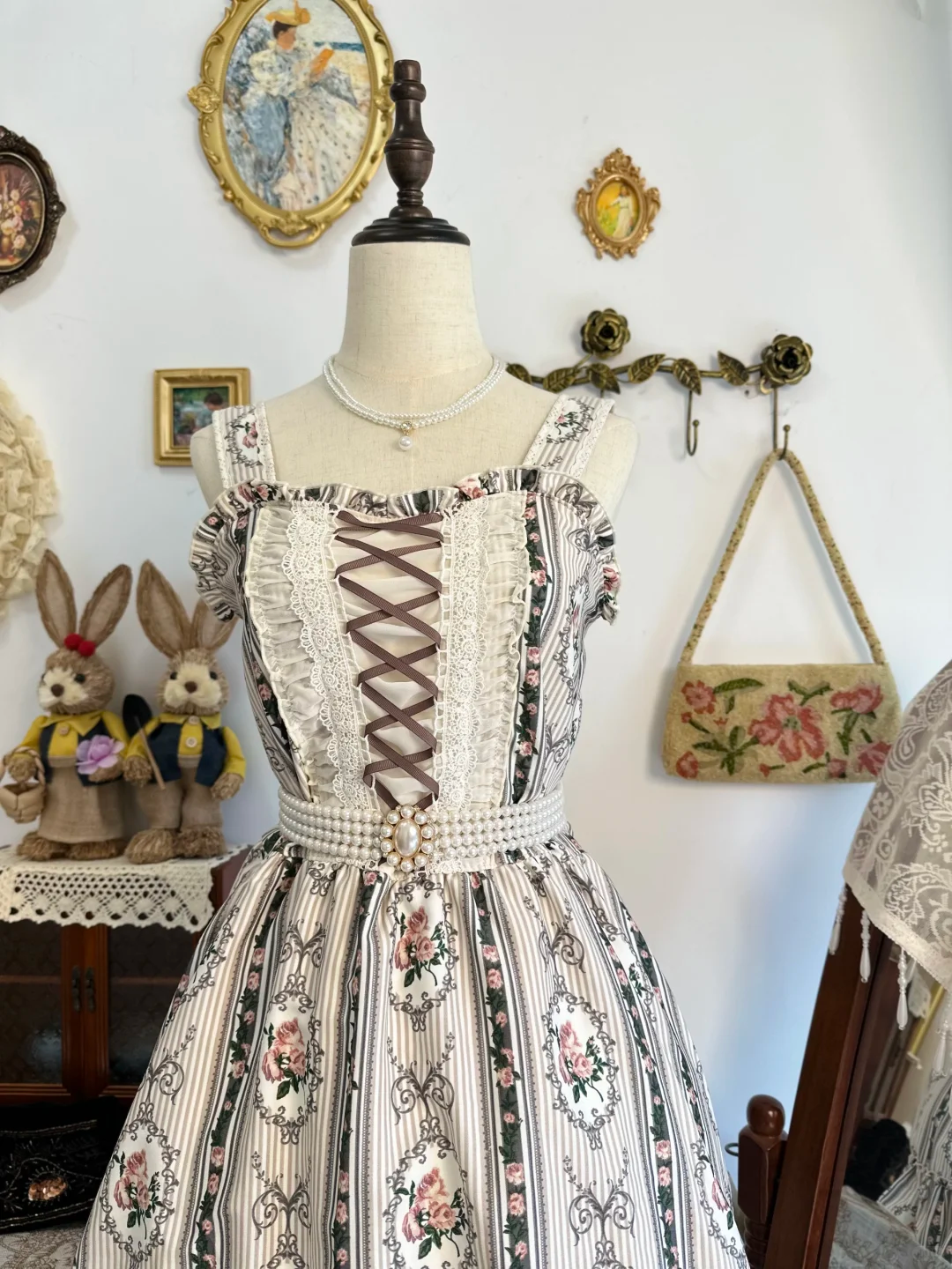 Unique Straps Satin Print Floral Lace Short Birthday Outfits Formal Graduation Homecoming Dress D314