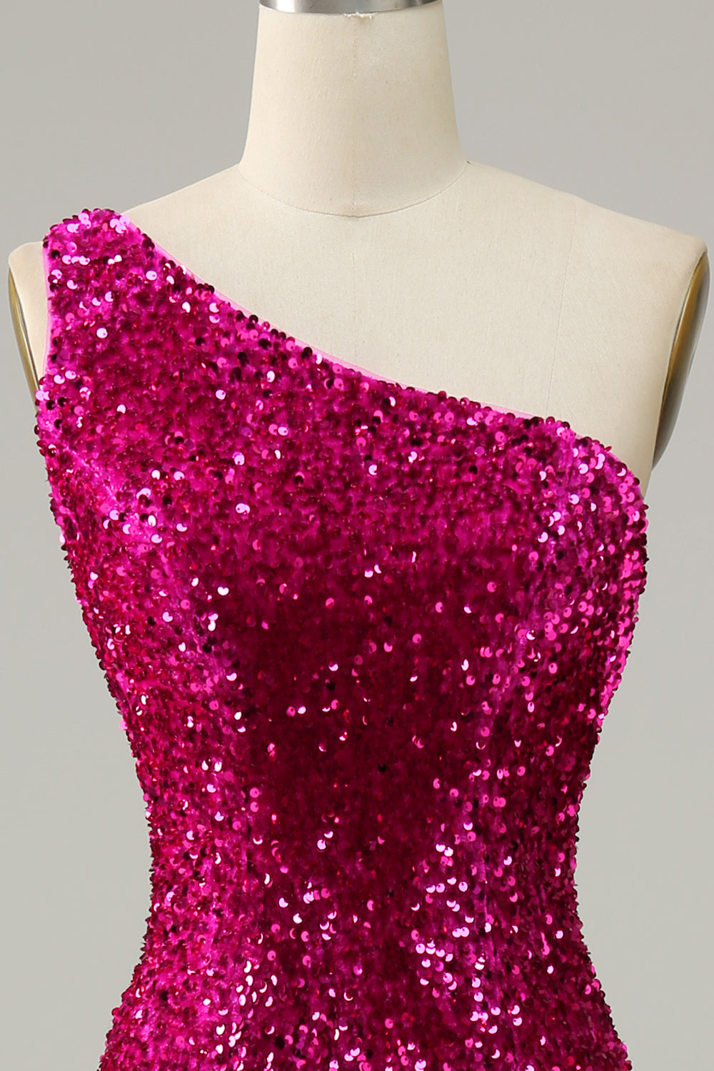 One Shoulder Sequin Mermaid Prom Dress - Fashionpara