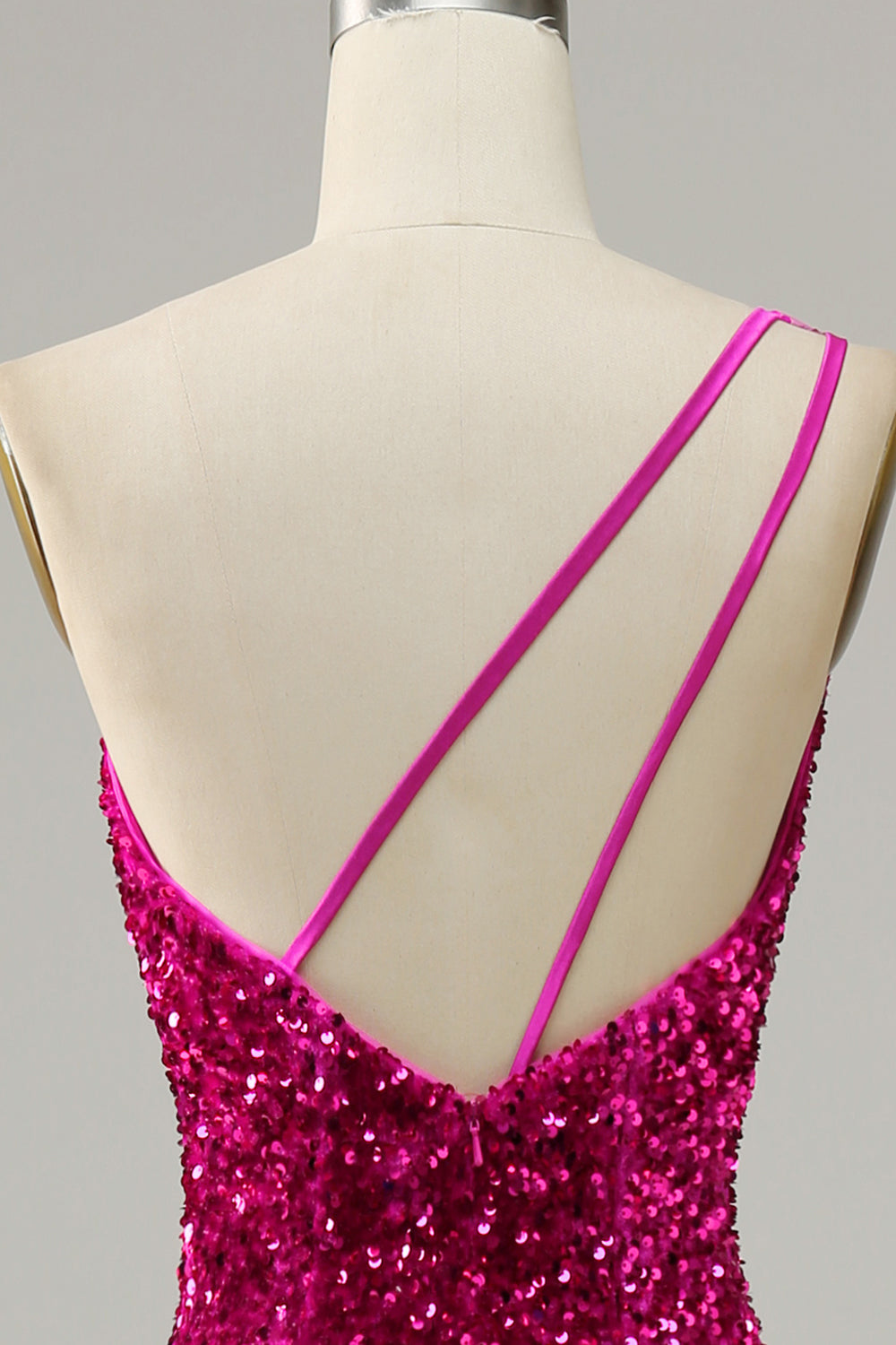 One Shoulder Sequin Mermaid Prom Dress - Fashionpara