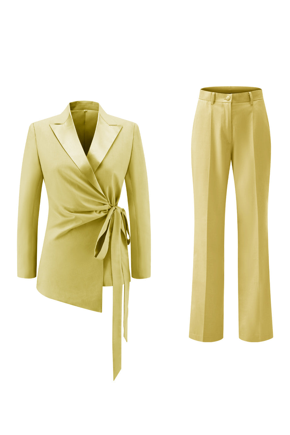 Lilac 2 Piece Peak Lapel Women Prom Suits with Sash