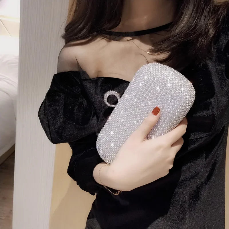 Shiny Diamonds Luxury Evening Clutch Bag - Fashionpara