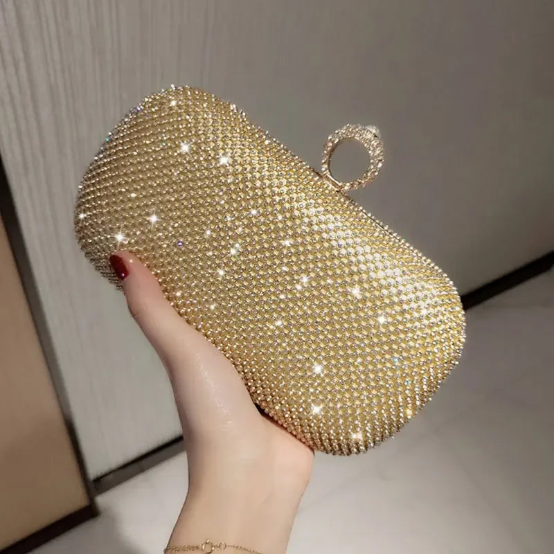 Shiny Diamonds Luxury Evening Clutch Bag