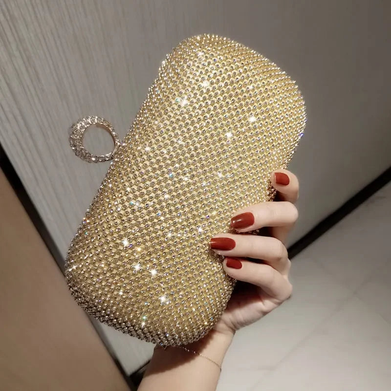 Shiny Diamonds Luxury Evening Clutch Bag - Fashionpara