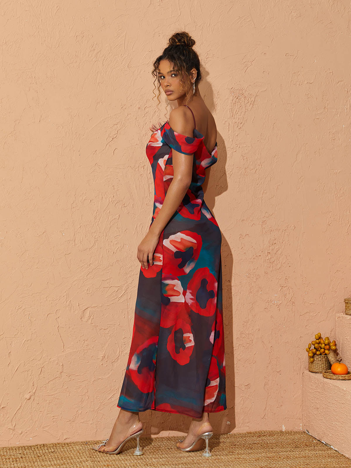 Yori Spaghetti Printed Maxi Dress