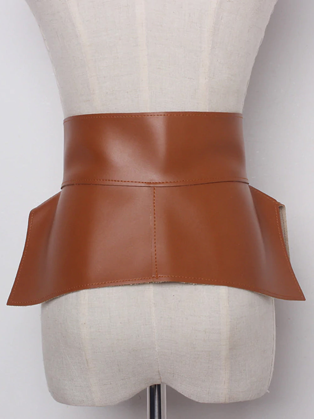 Faux Leather Bow Belt