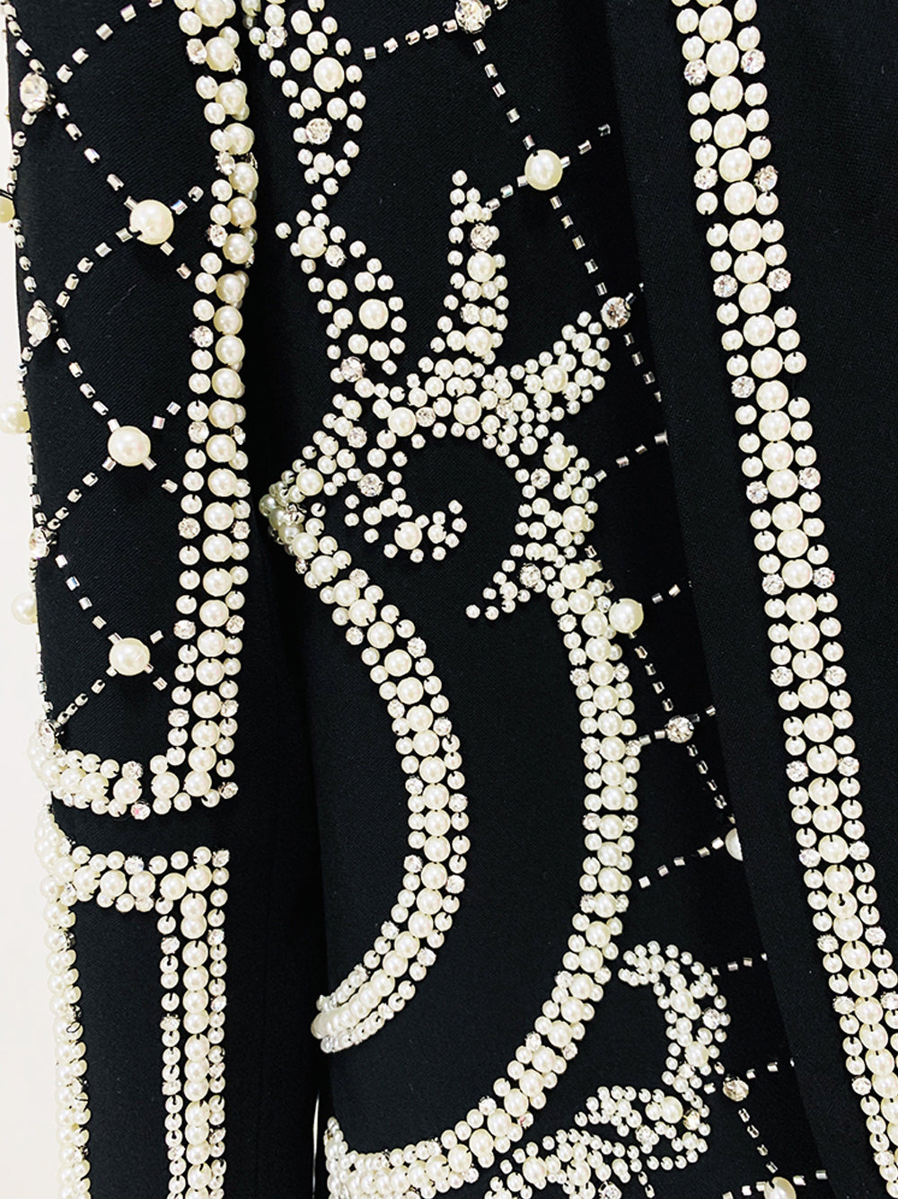 NAUTA Pearls Beaded Blazer Dress in Black 11