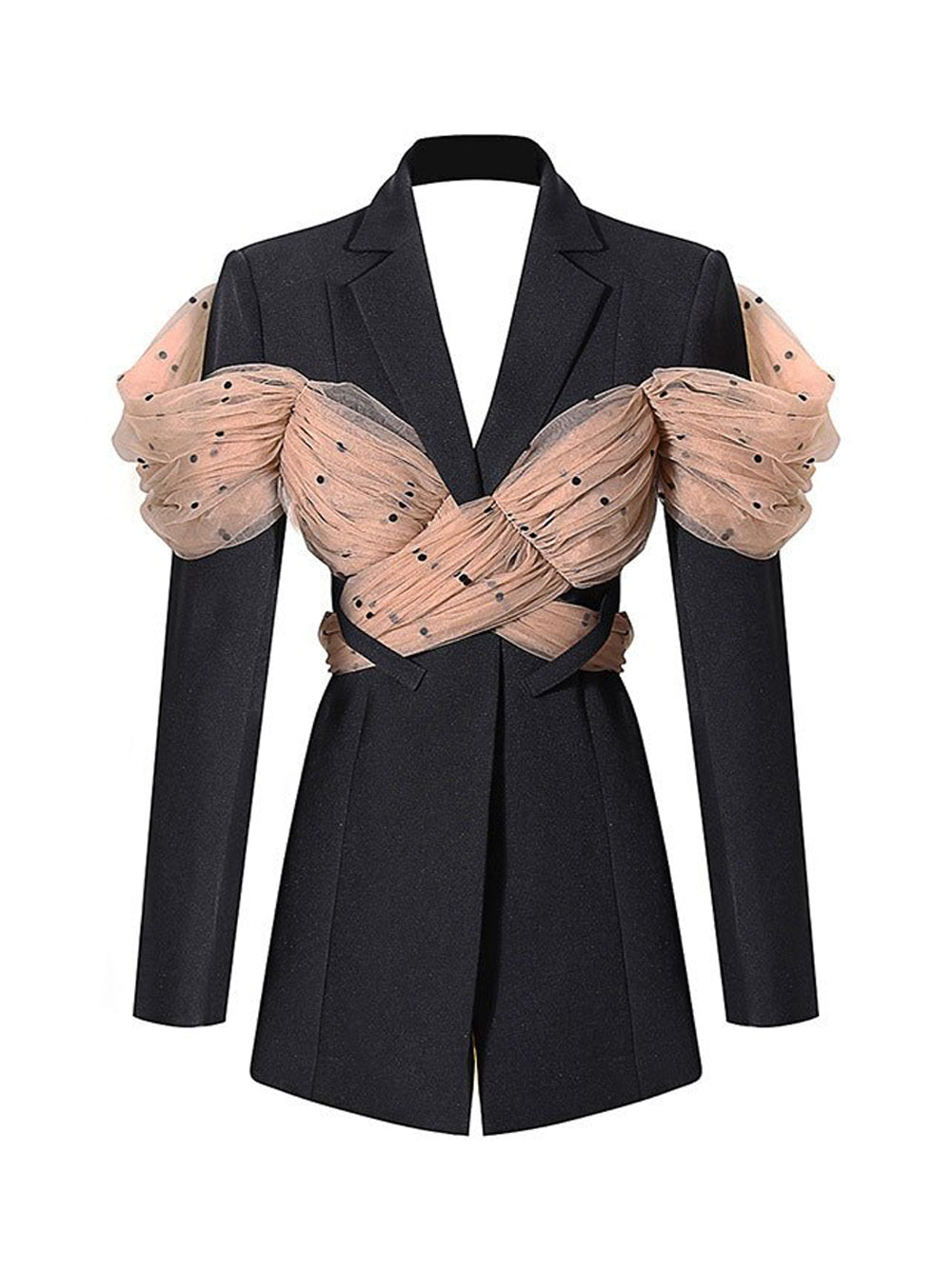 ARCO Blazer w Wrapped Mesh Bow-knot 3