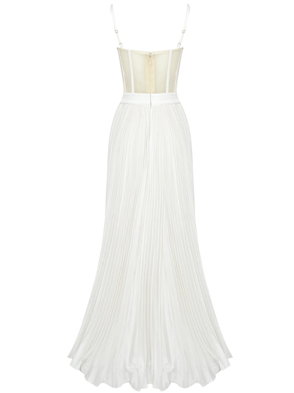 Sequin Tulle Strappy Corset Floor-Length Gown 2