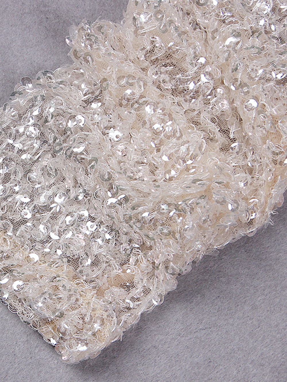 ETAME Sequins Mini Dress in Beige