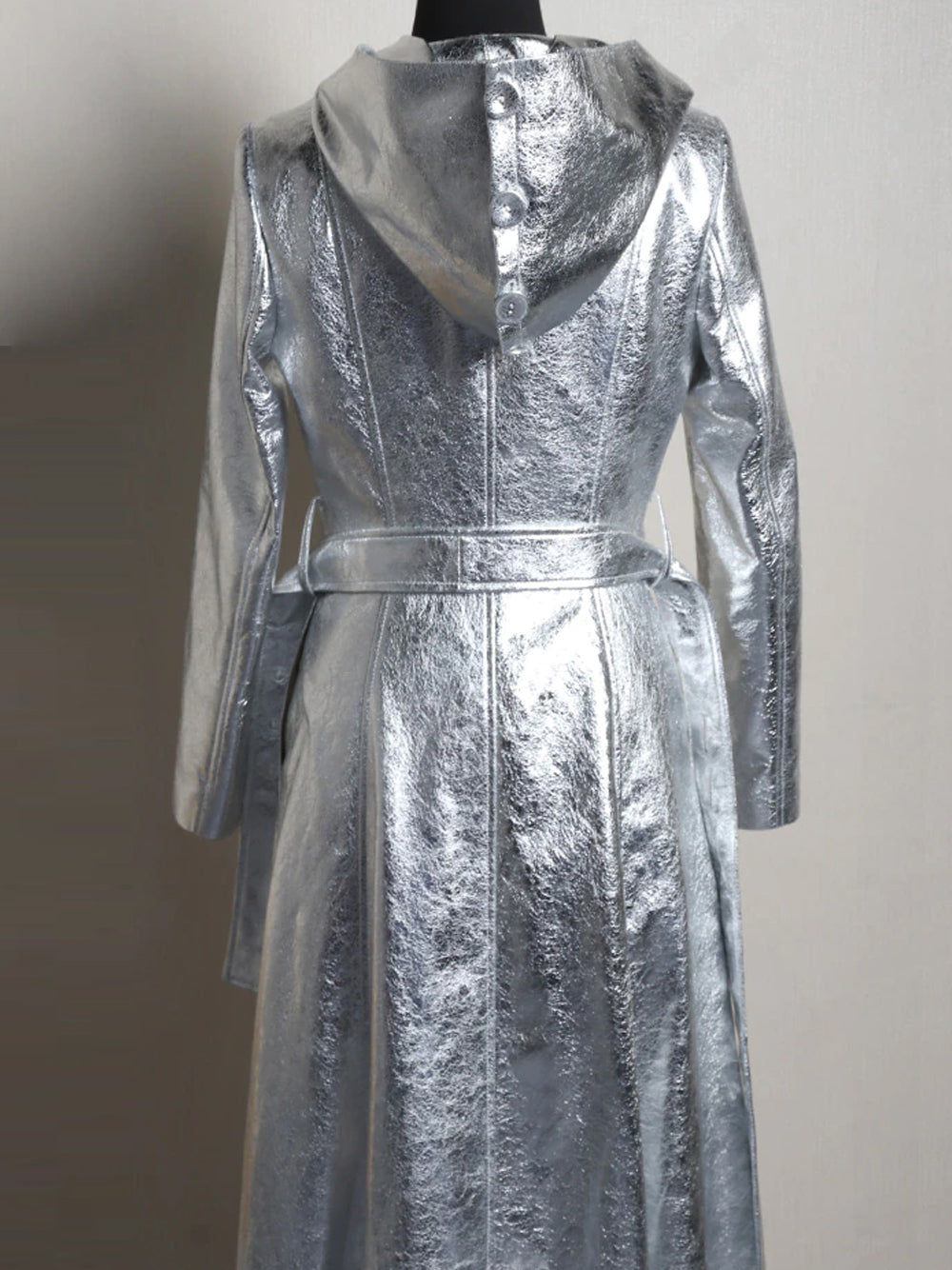 SPACY Vegan Leather Trench Coat 18