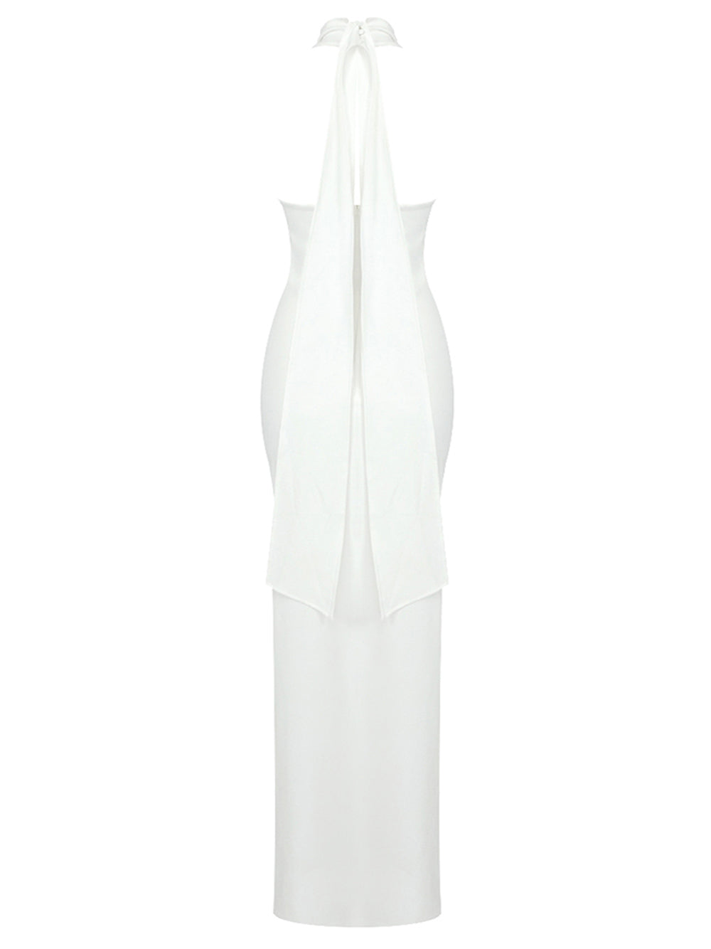 Rosette One-Shoulder Ruched Column Maxi Dress 2