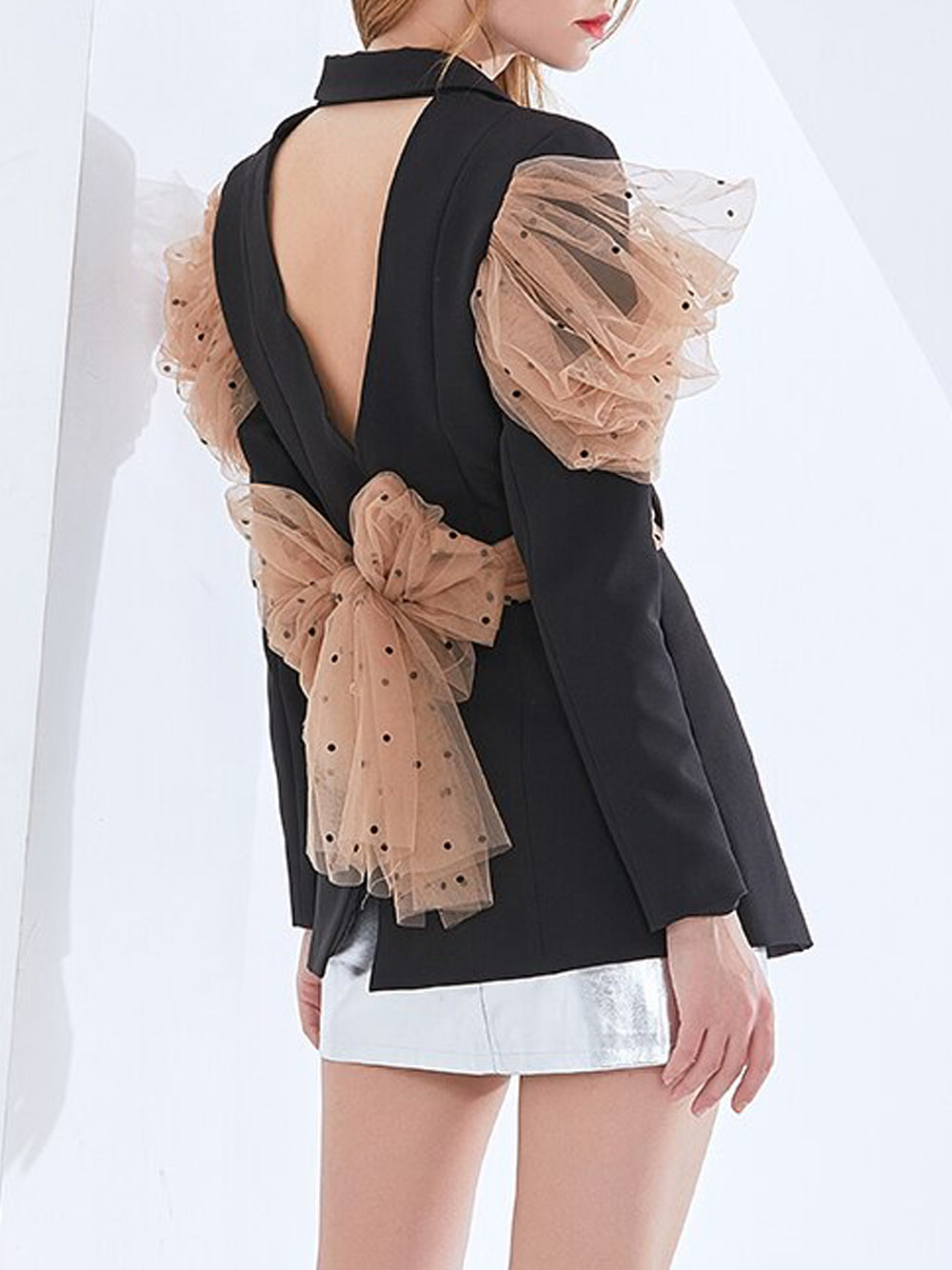 ARCO Blazer w Wrapped Mesh Bow-knot 9
