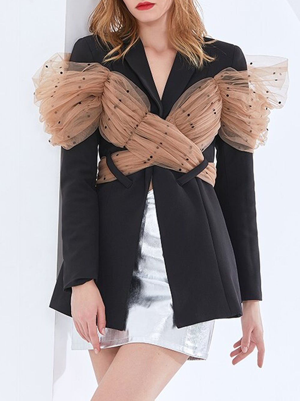 ARCO Blazer w Wrapped Mesh Bow-knot 10