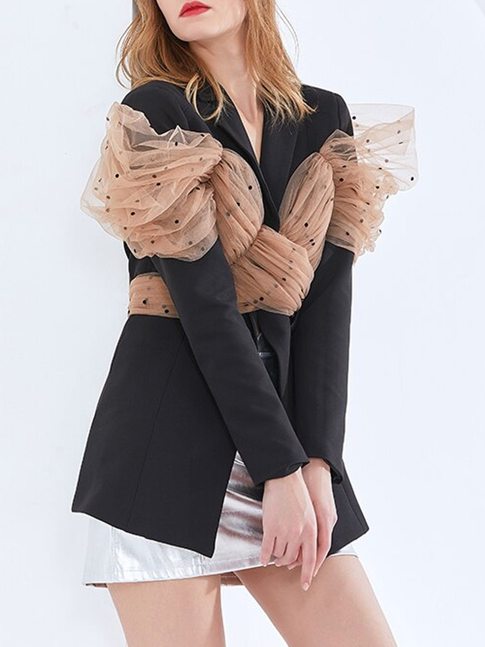 ARCO Blazer w Wrapped Mesh Bow-knot 11