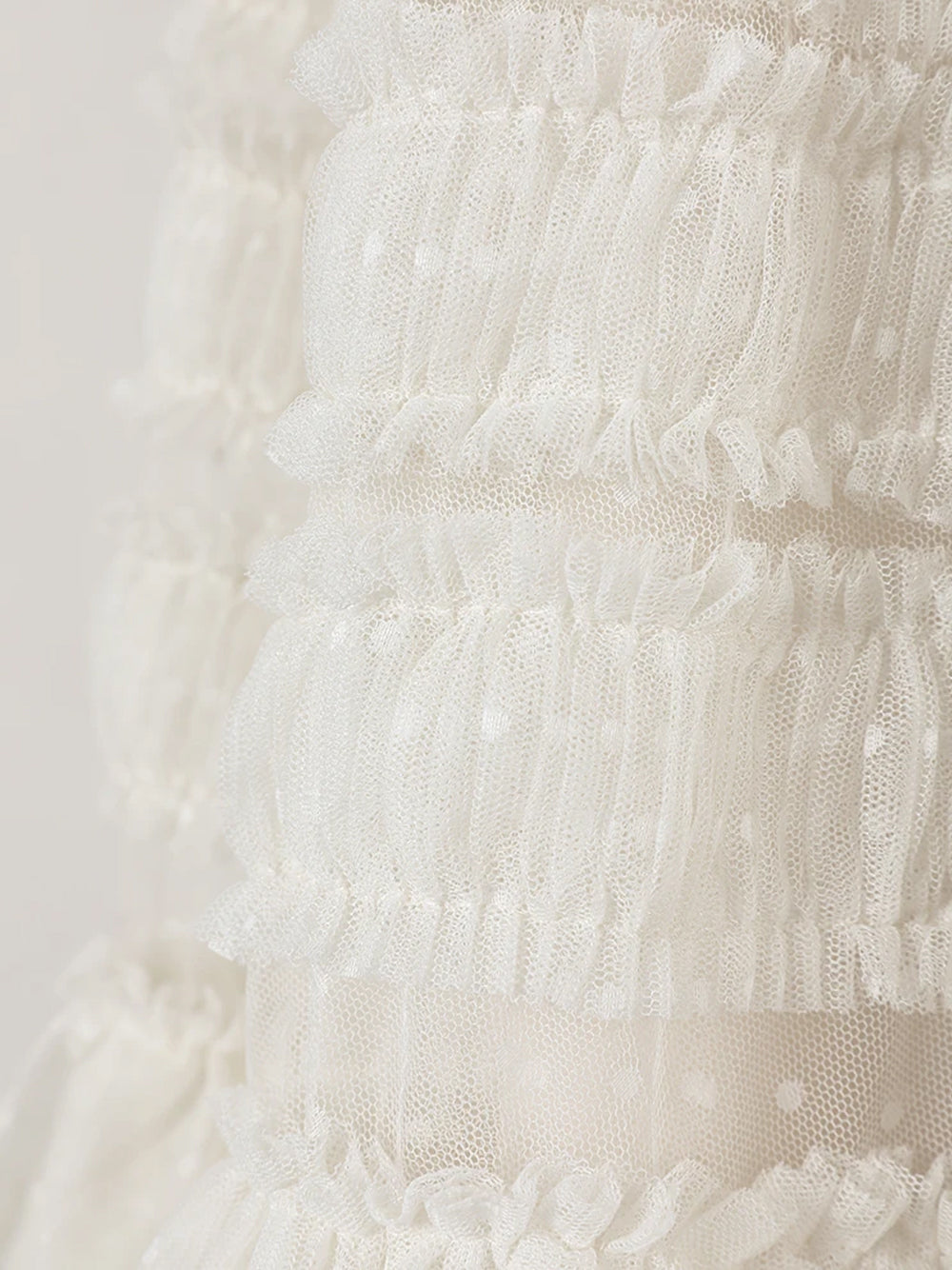 Ruffled Tiered Tulle Crew Neck Short Sleeve Maxi Dress 7