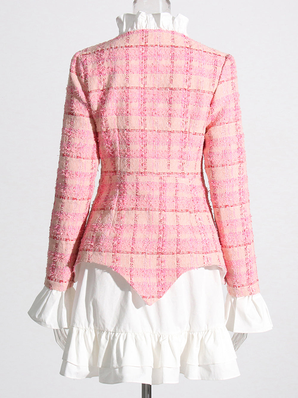 SANE Tweed Dress & Skirt Set in Pink 3