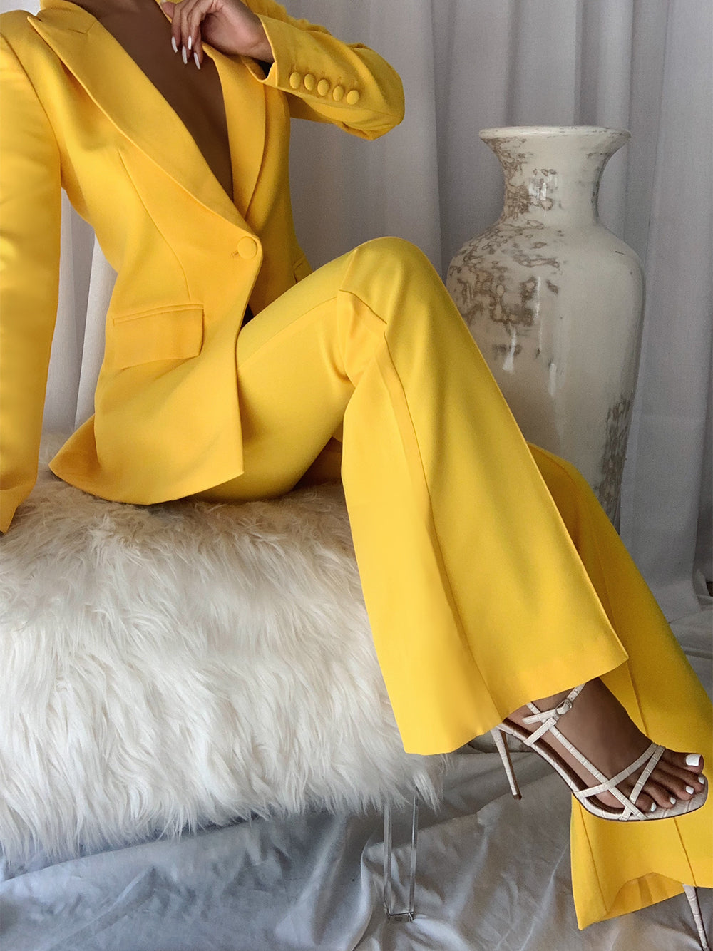 212 Blazer & Pants Set in Yellow