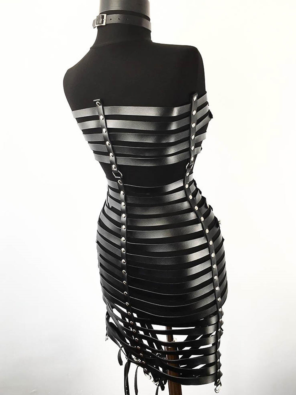 Layered Buckle-Strap Cage Harness Belt Skirt 6