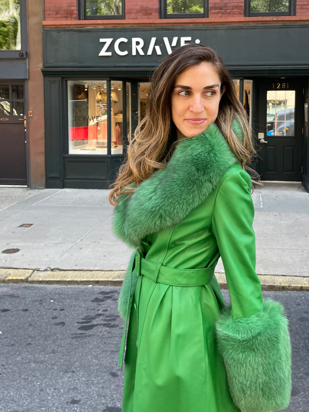 CABRINI Faux Fur Genuine Leather Coat 6