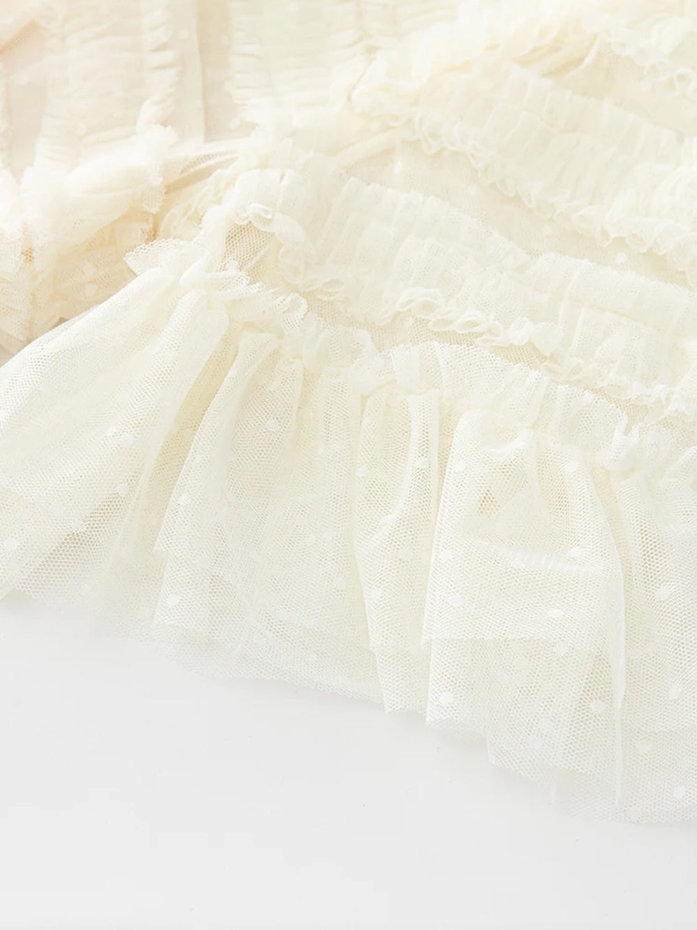 Ruffled Tiered Tulle Crew Neck Short Sleeve Maxi Dress 11