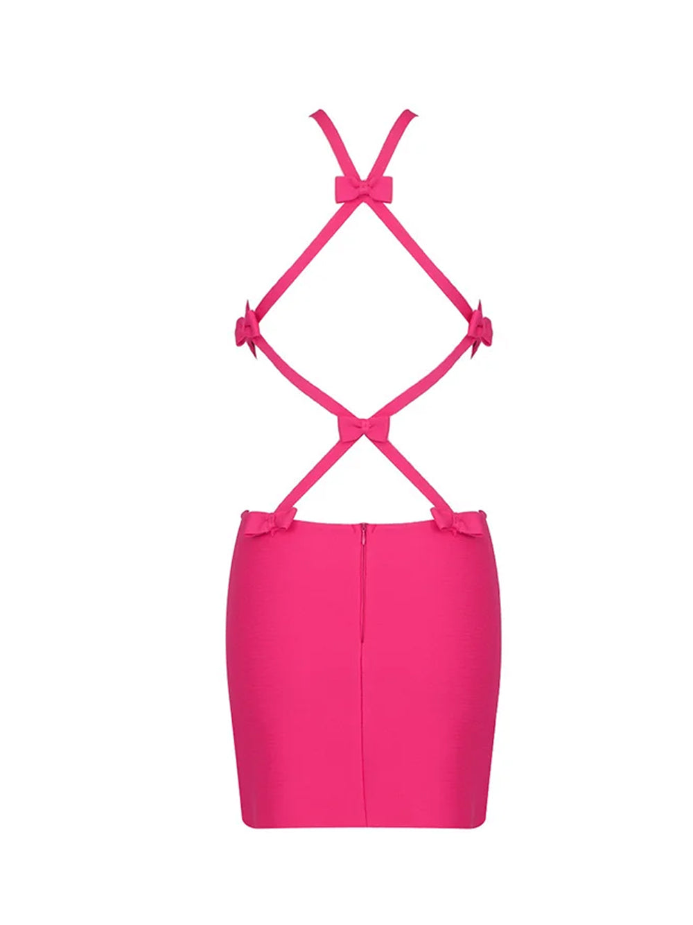 Ribbed Knit Halter Neck Cut-Out Bodycon Mini Dress 5