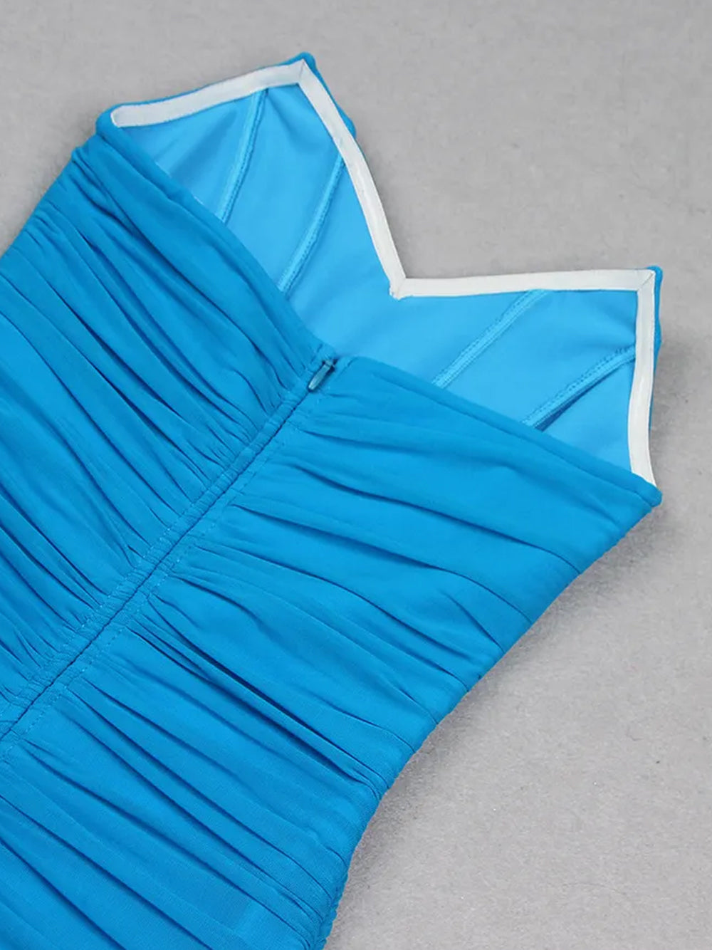Ruched Strapless Sweetheart Bodycon Midi Dress 4