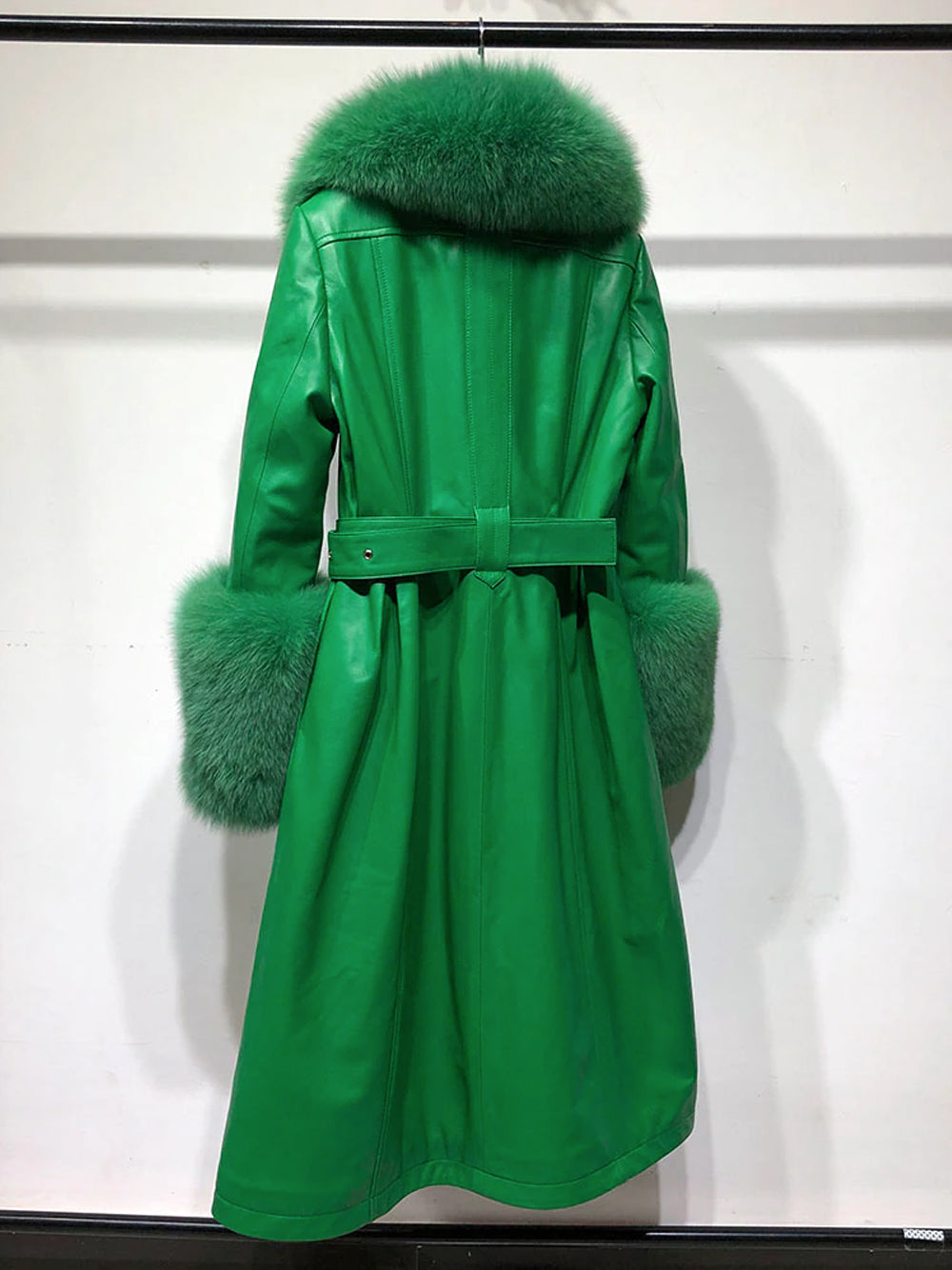 CABRINI Faux Fur Genuine Leather Coat 8