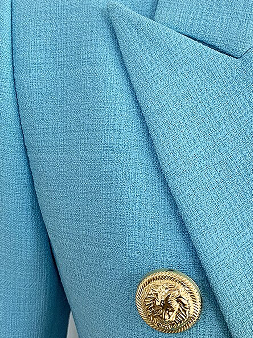 Double-Breasted Blazer in Light Blue 8