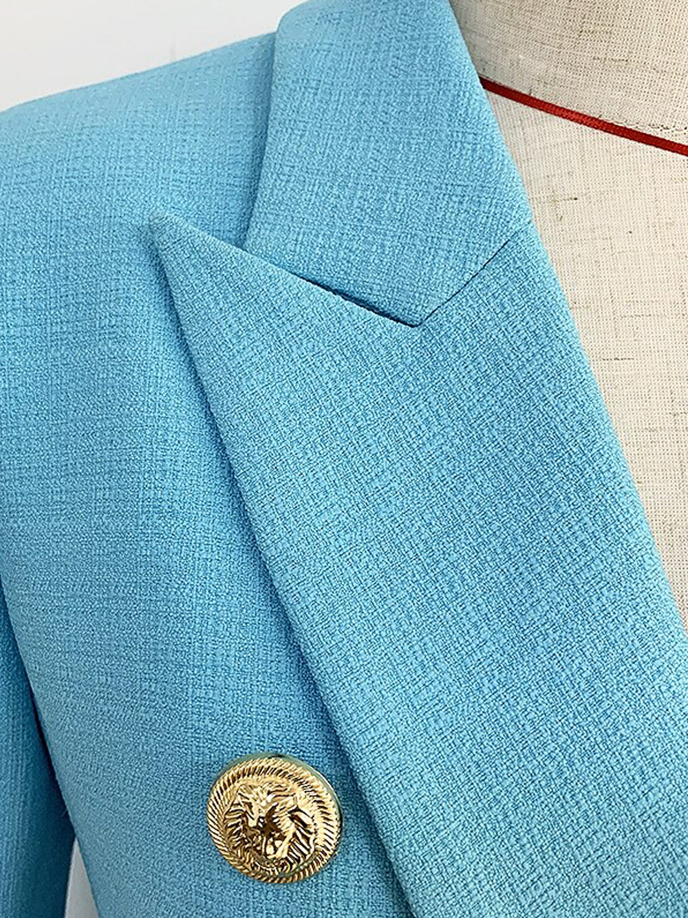 Double-Breasted Blazer in Light Blue 3