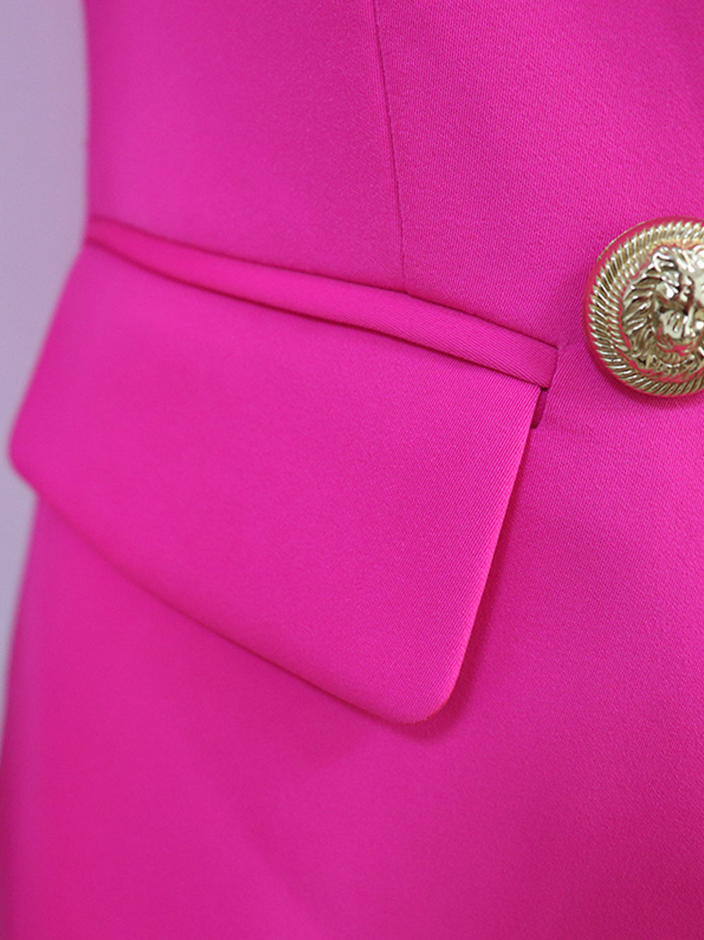 Oversized Fuchsia Double Breasted Blazer 3