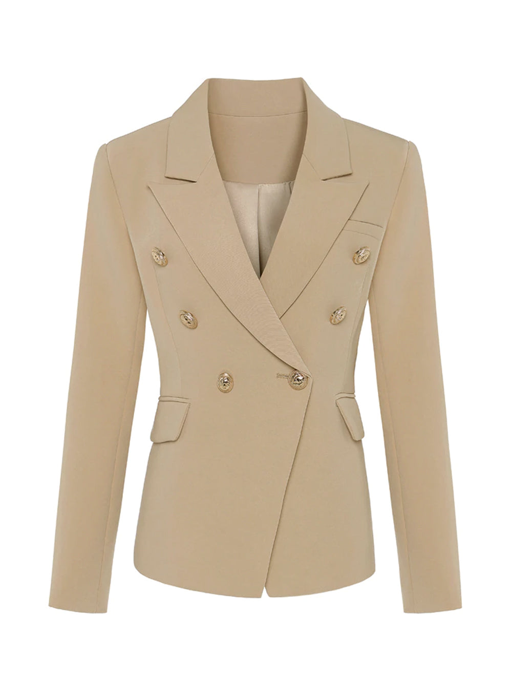 PENELOPE Double-Breasted Blazer in Beige 4