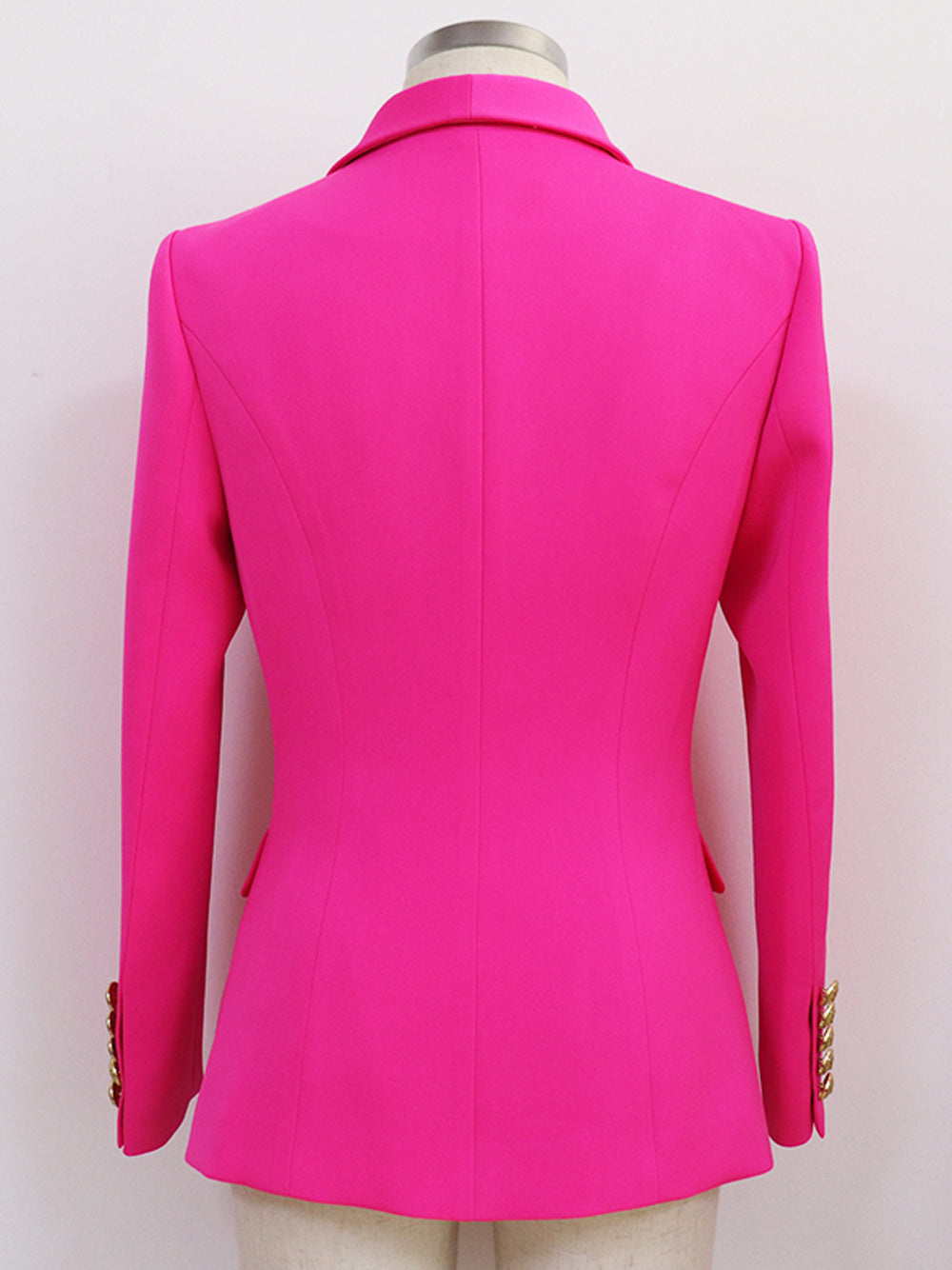 Oversized Fuchsia Double Breasted Blazer 2