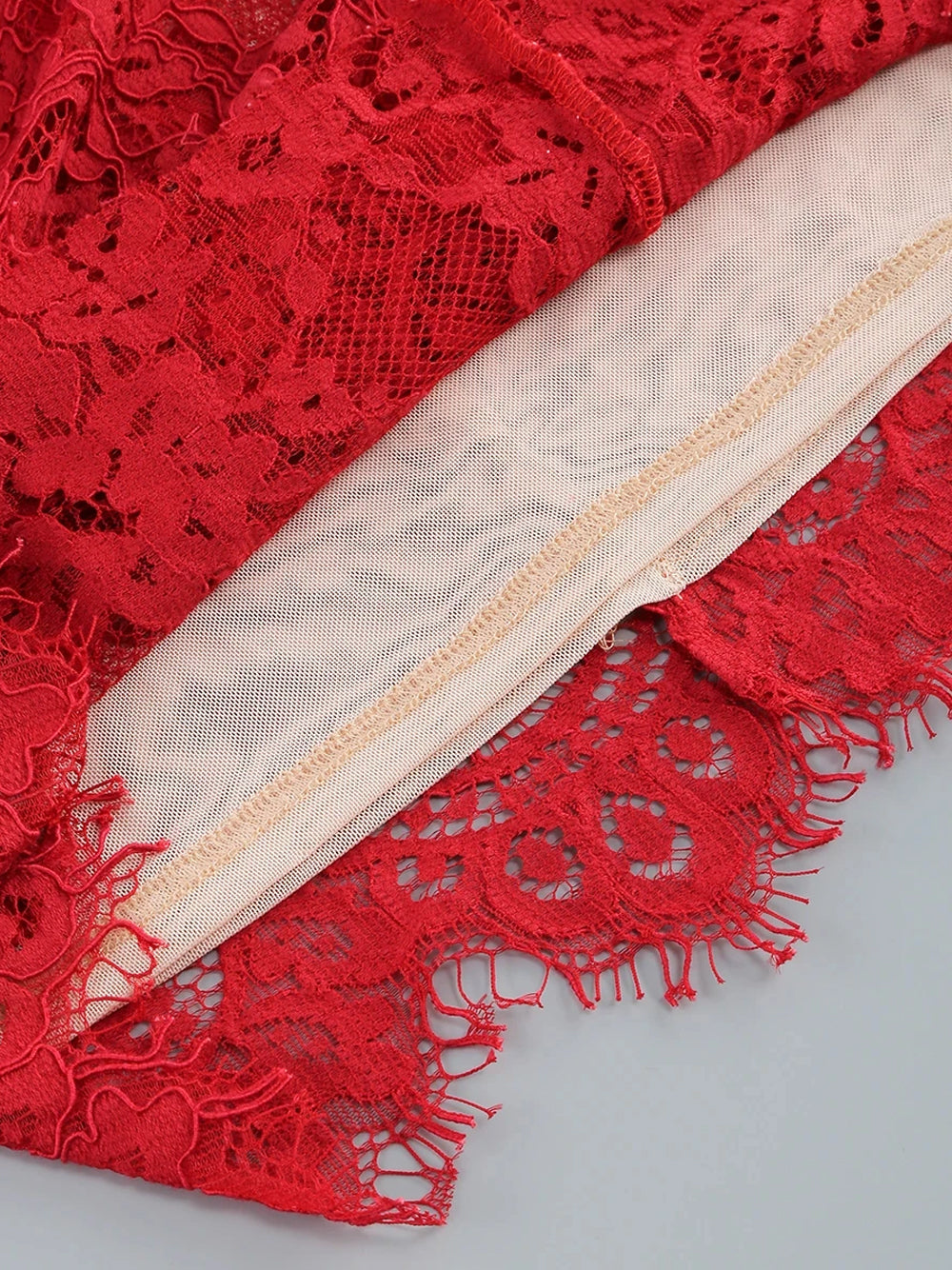 Strapless Eyelash Lace Corset Ruched Mini Dress 19