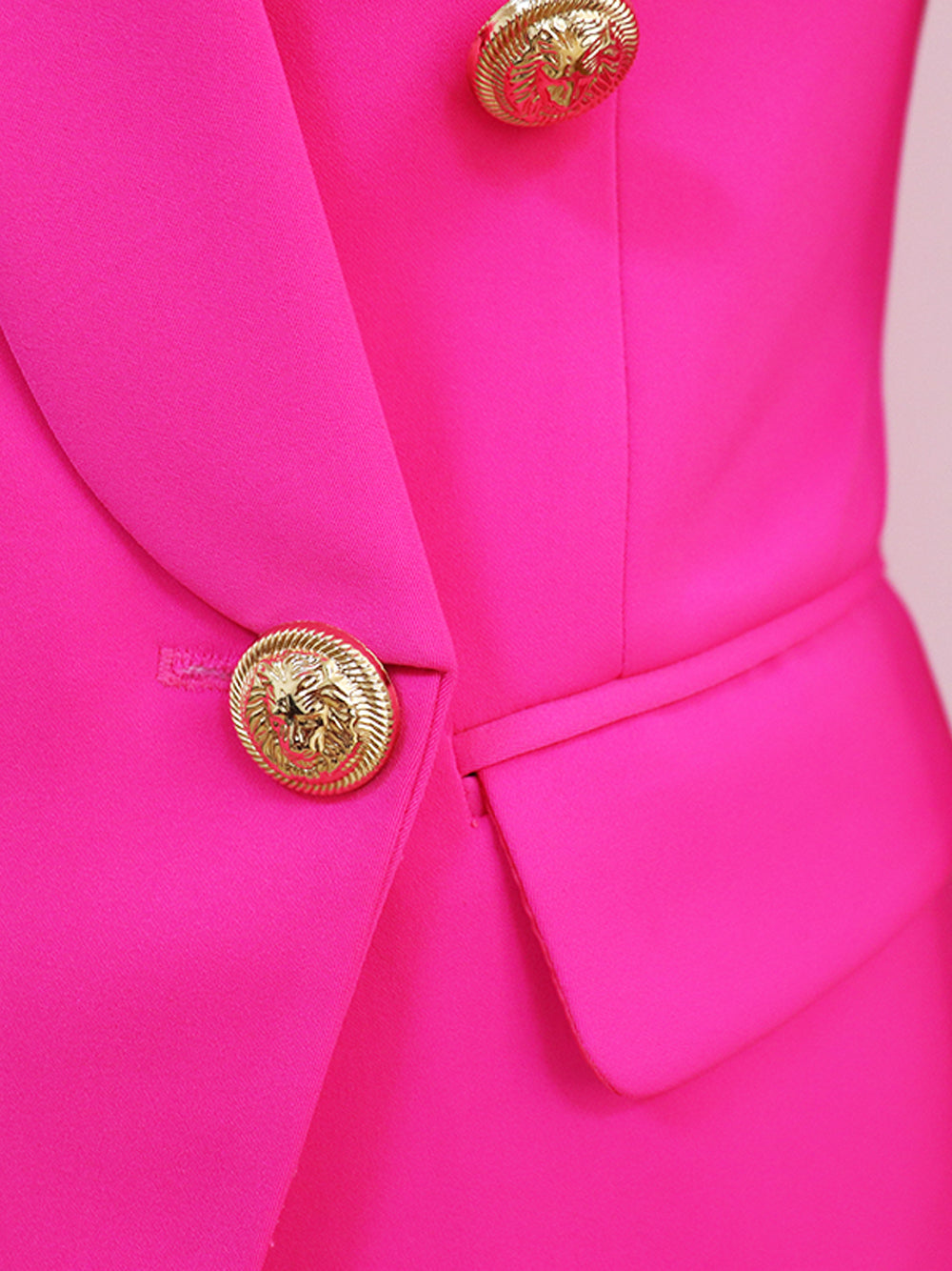 Oversized Fuchsia Double Breasted Blazer 6