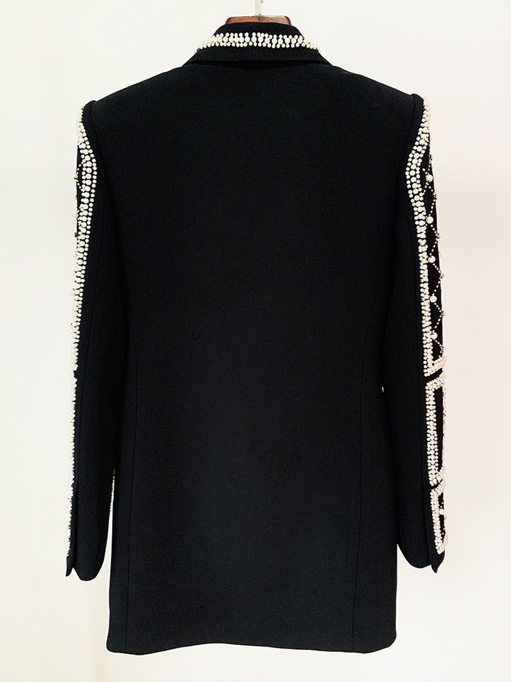 NAUTA Pearls Beaded Blazer Dress in Black